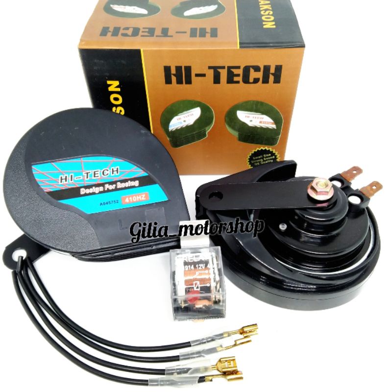 Klakson Hi TECH Power Tone  Plus relay Klakson Keong Motor Mobil