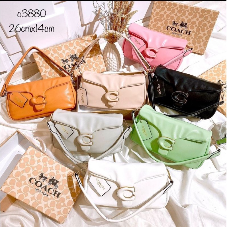 TAS SELEMPANG COACH PILLOW C3880 SHOULDER BAG SET BOX