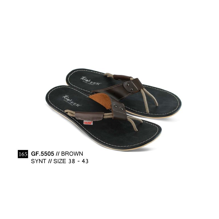 SANDAL JEPIT PRIA BROWN 38 sd 43