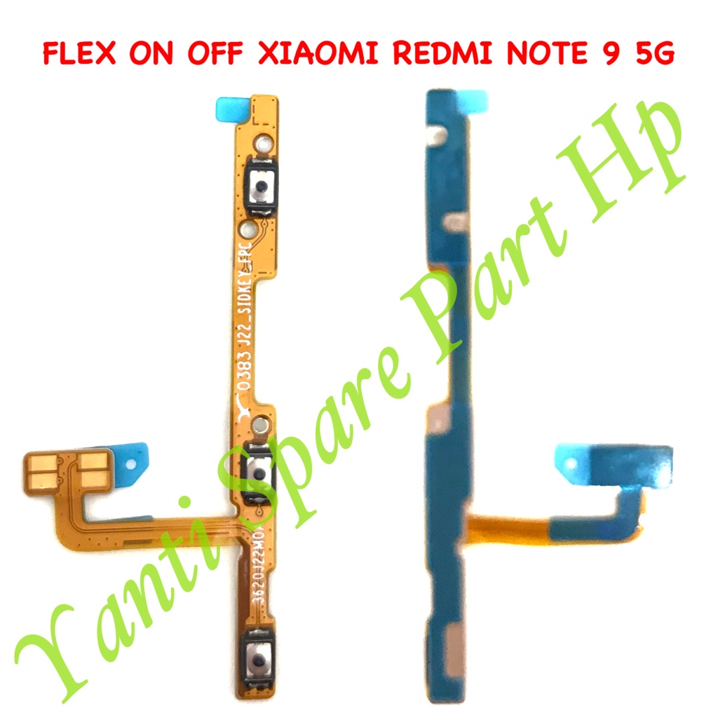 Flexible On Off Xiaomi Redmi Note 9 5G Original Terlaris New