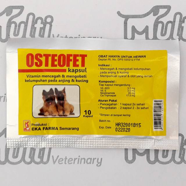 OSTEOFET - Vitamin Mengobati Mencegah Kelumpuhan Anjing & Kucing EKA FARMA