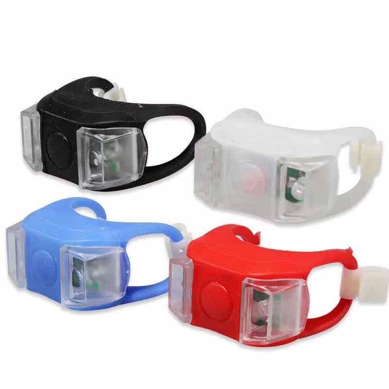 1PC lampu sepeda, lampu strobo belakang sepeda，mini tahan air silikon cahaya sepeda gunung sepeda