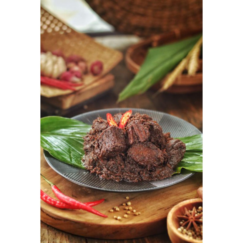 

Rendang Daging Kayu Bakar khas Minang