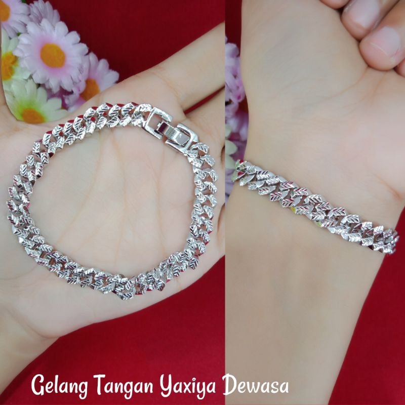 GELANG RANTAI SISIK NAGA/GELANG SILVER RANTAI/GELANG RANTAI DEWASA/GELANG LIPAN/GELANG PUTIH RANTAI 