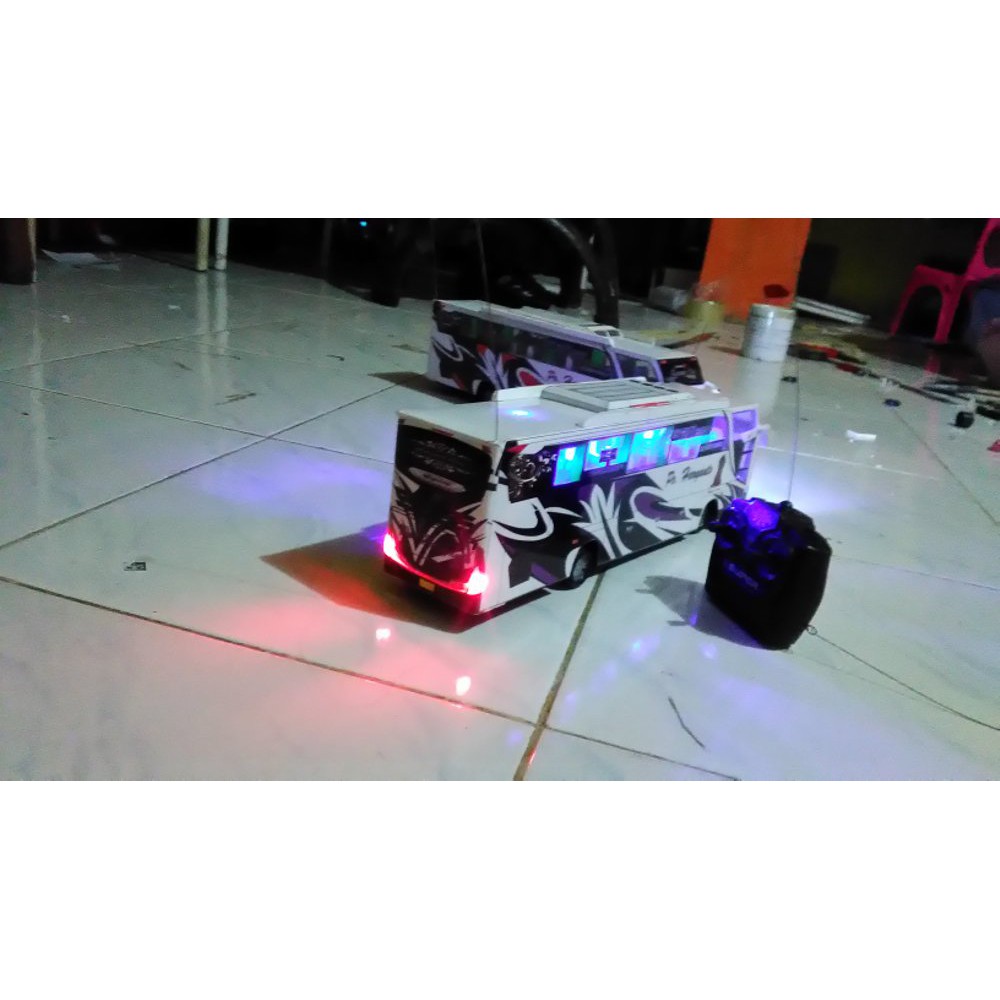 Miniatur Bis RC Haryanto Ungu Putih | Miniatur Bus Remote Control | Miniatur Bis Remot