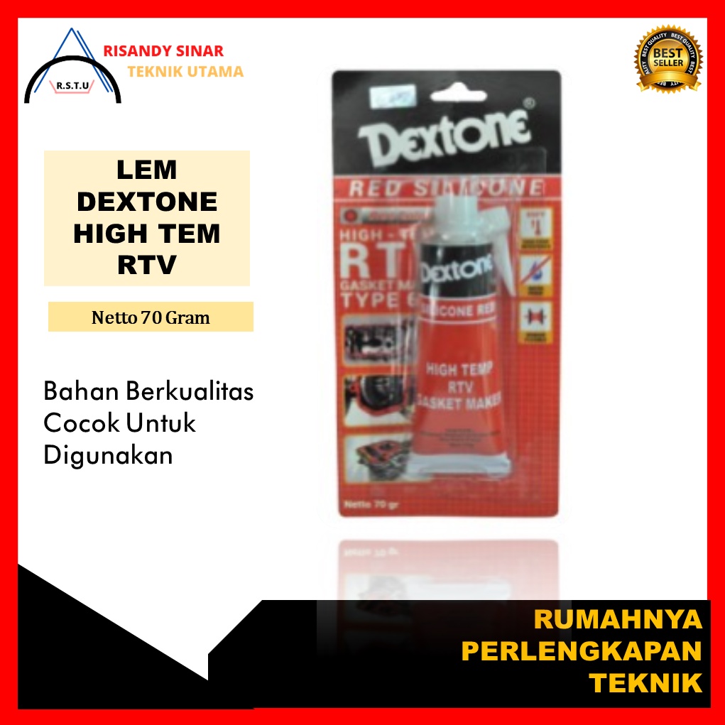 

lem dextone high temp RTV | lem silikon merah | dextone | Dextone Red Silicon Untuk Mesin 70 Gr