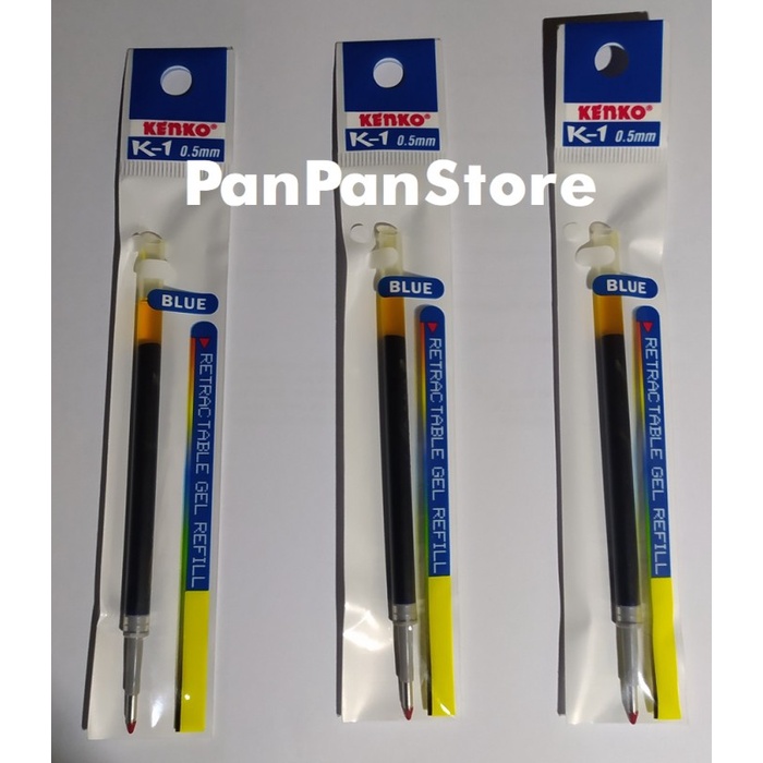 

Dijual [ 1 Box ] Refill Gel Pen K-1 Kenko Biru / Retractable Gel 0,5Mm Biru Bergaransi