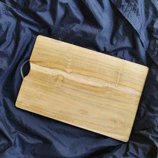  Talenan  Kayu  Jati Gagang karet 29x19cm Wooden Cutting 