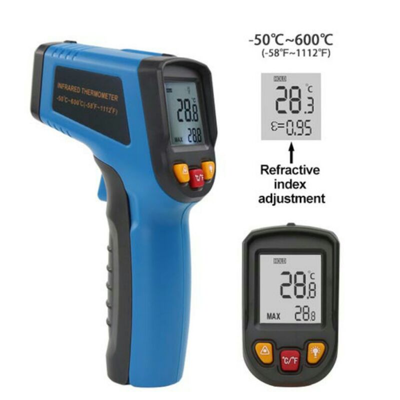Thermometer Infrared Digital Non Contact 600S Blue