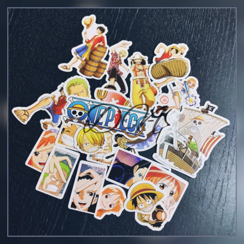 

stiker kertas glossy onepiece kartun