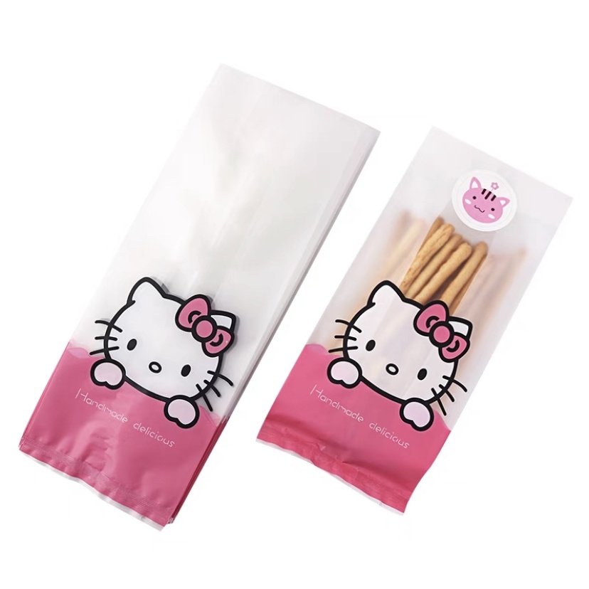 10pcs Kantong Kue Cookies Bag Kantong Kemasan Permen Snack Gusset Motif Hello Kitty G3 GL GXXL