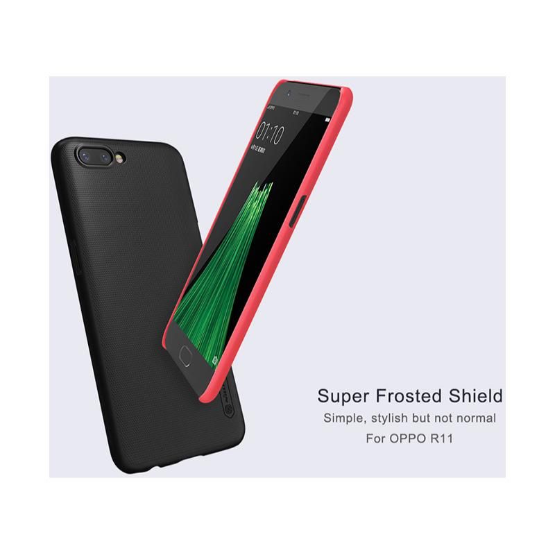 OPPO R11 NILLKIN HARDCASE FROSTED SHIELD ORIGINAL COLOUR BLACK