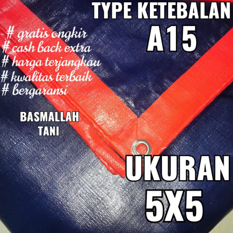 TERPAL PLASTIK A15 UKURAN 5x5 METER MERK TRECK