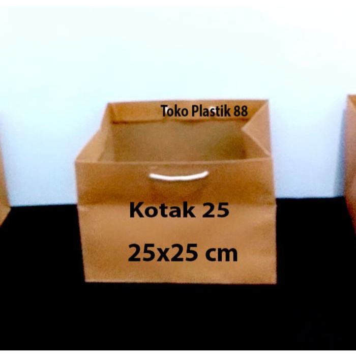 

Goodiebag Paperbag Coklat Polos Size Kotak 25