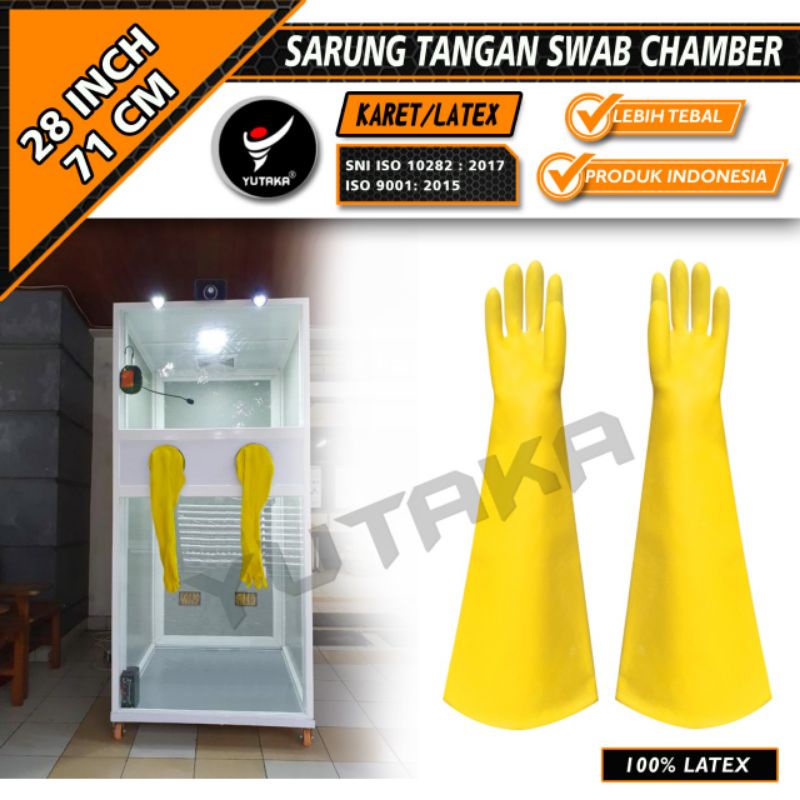 TERMURAH SARUNG TANGAN KARET SANDBLASTING 28 INCH KUNING