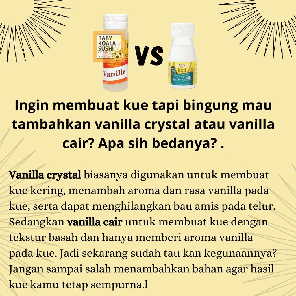 KOEPOE Perisa Vanilla 20 g | Perasa Vanilla