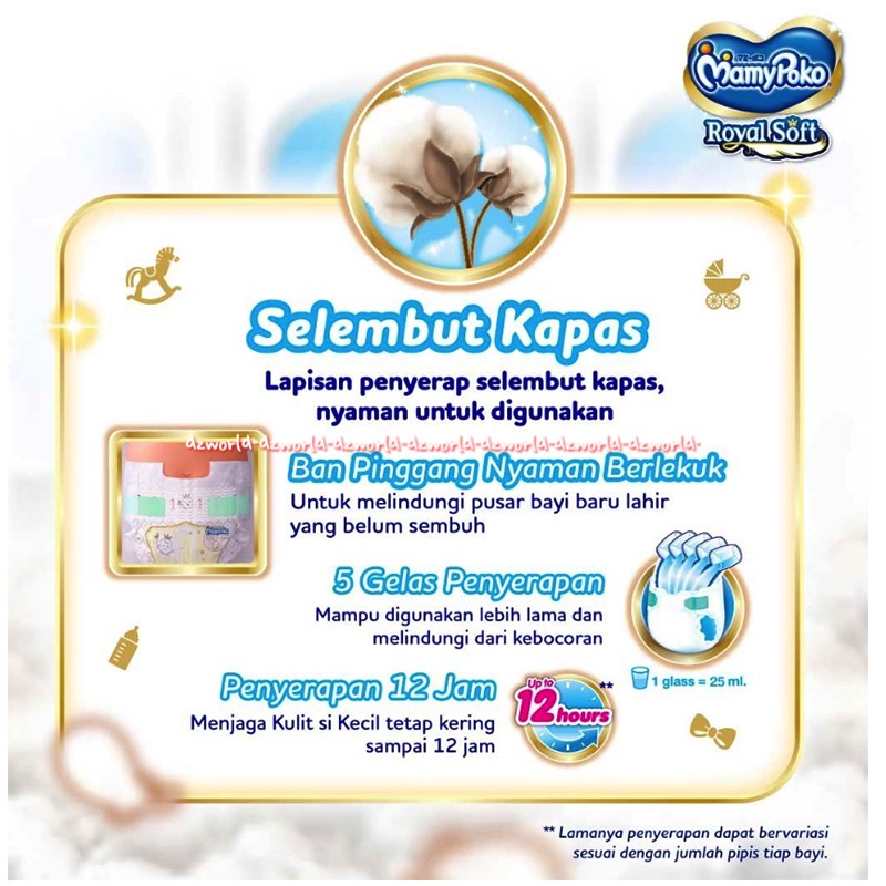 Mamypoko Royal Soft Dry M46 Popok Bayi Perekat Mamy Poko Tape M 46 Mamipoko Mami Poko Diaper Bayi Anak Ukuran Medium Royal Soft Dray