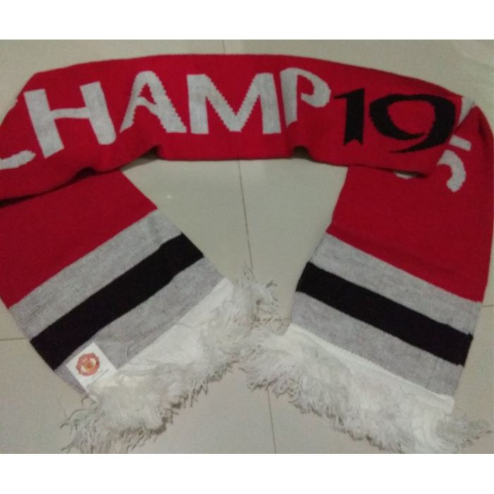 MANCHESTER UNITED SCARF/SYAL ORIGINAL OLD TRAFFORD CHAMP19NS