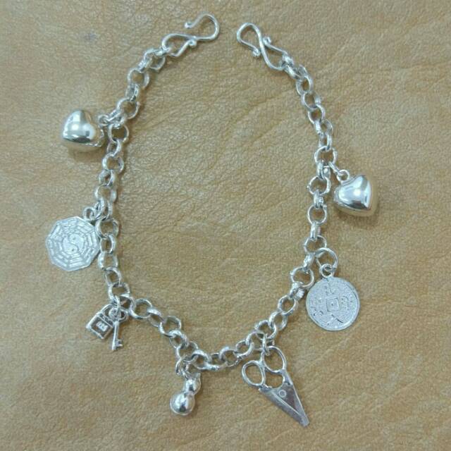 Gelang kaki perak anak new