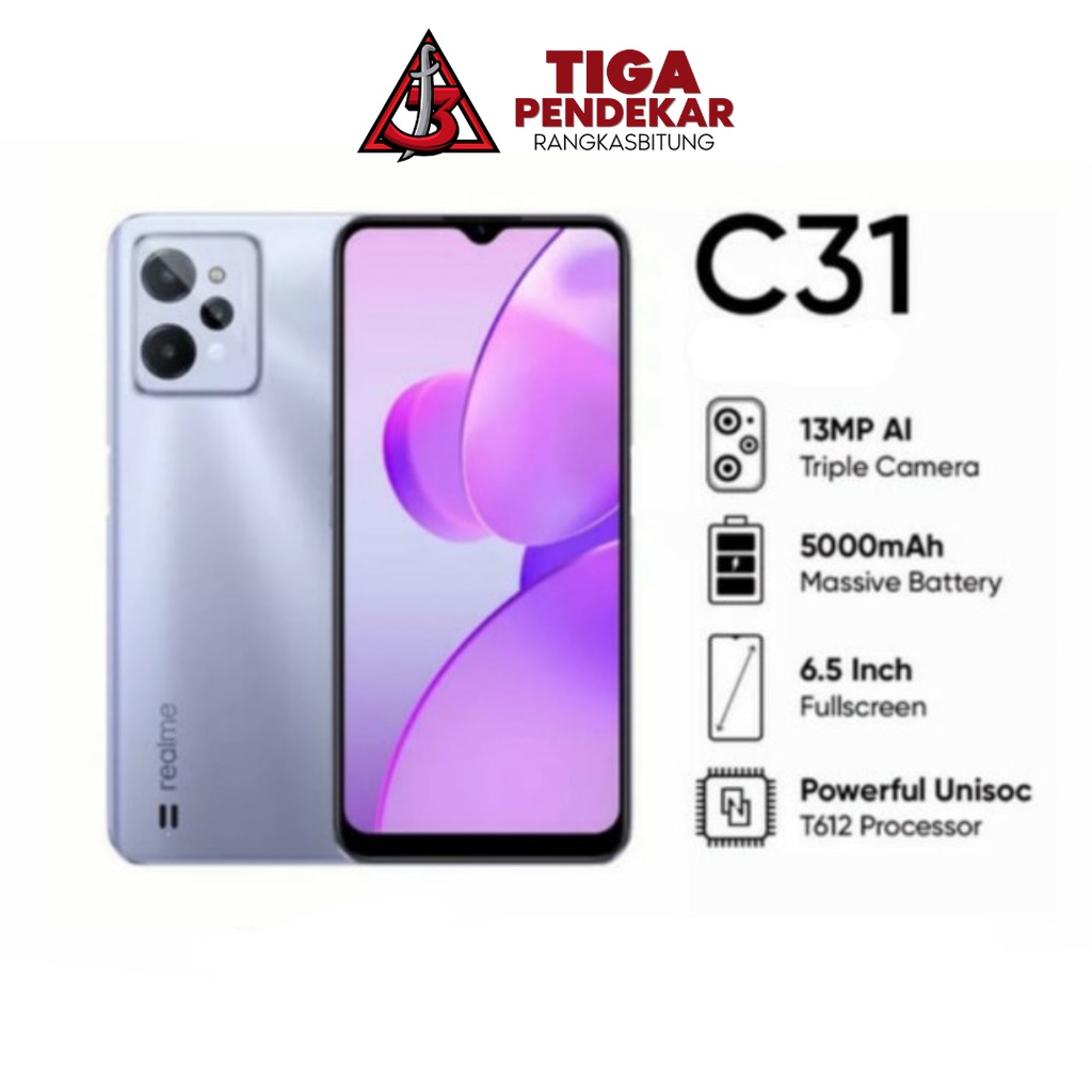 Realme C31 3/32 4/64 Garansi Resmi