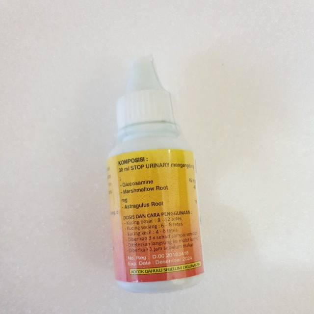 STOP URINARY 30 mL / Obat Untuk Infeksi Saluran Kencing Pada Kucing mencegah FLUTD