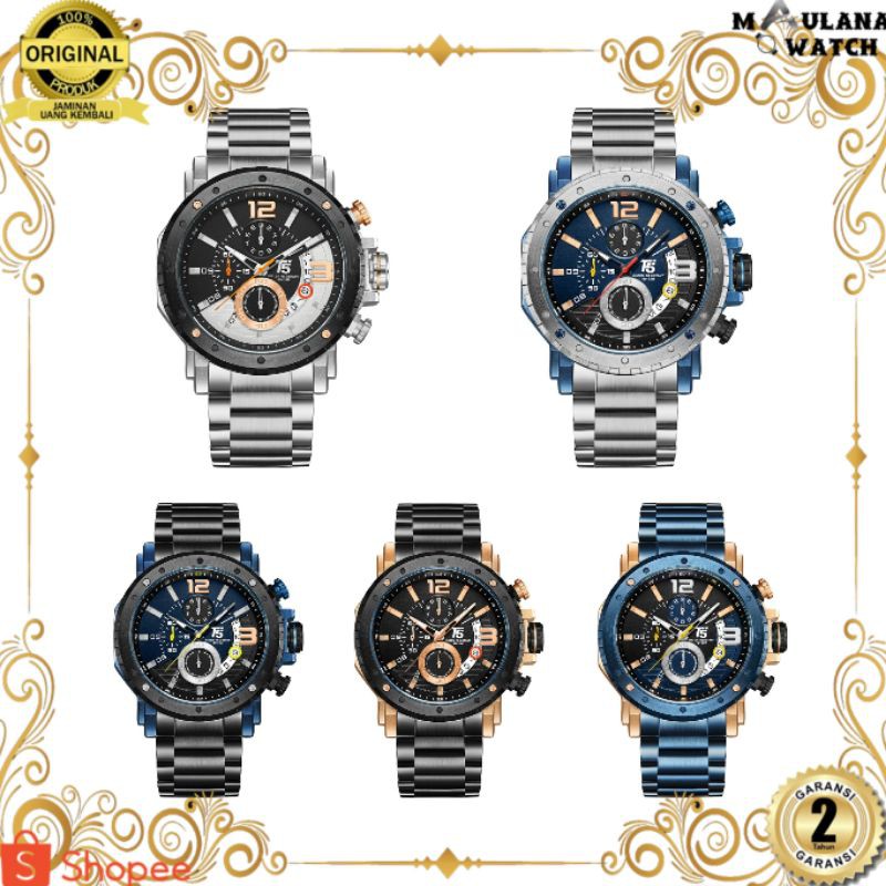 JAM TANGAN PRIA WANITA | RANTAI | KULIT | KARET | MURAH | PRIA T5 H 3746 G ORIGINALL