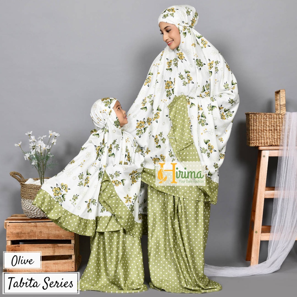 mukena bahan katun rayon adem dewasa dan anak bisa couple