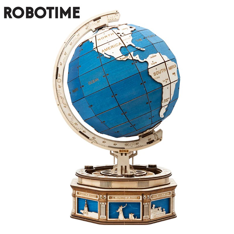 ROLIFE Robotime The Globe ST002 Huge 3D Wooden Model Hobby And Toy Collection