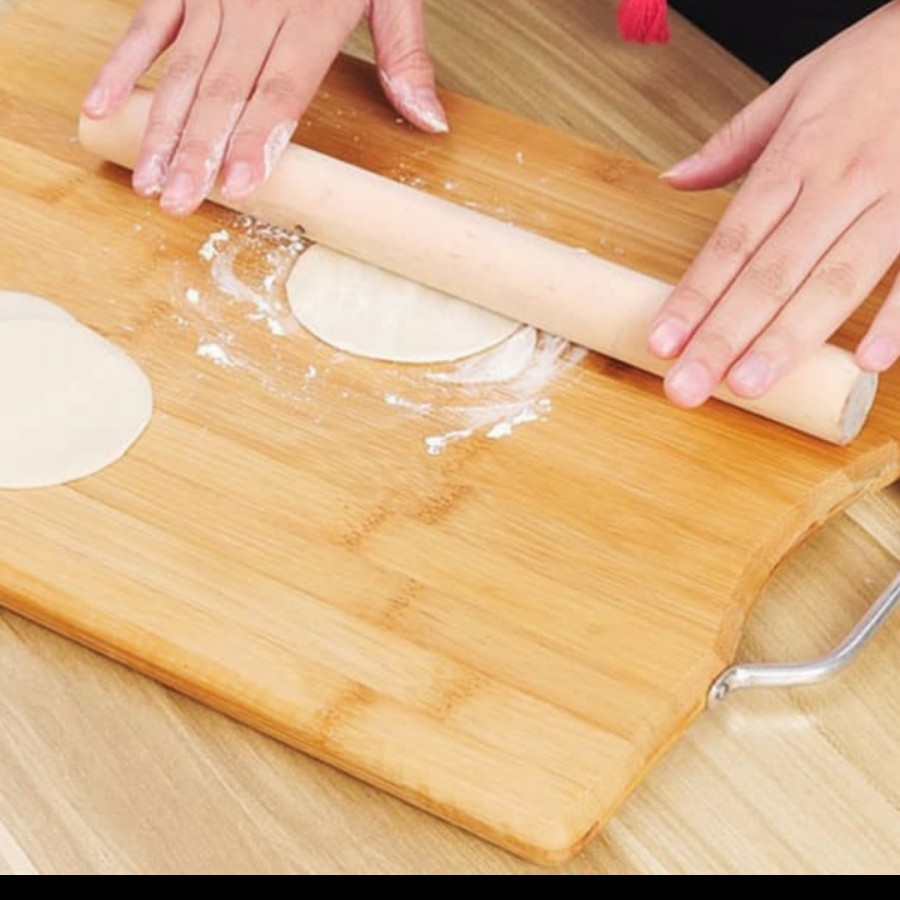 Roller penggiling adonan kue fondant Rolling pin kayu tanpa handle peralatan dapur peralatan baking