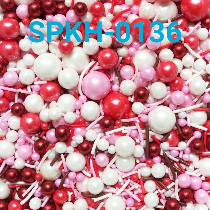 

SPKH-0136 SPRINKLES SPRINKLE SPRINKEL 500GR MUTIARA MESES MIX MERAH HEMAT