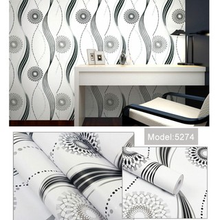Wallpaper Sticker Dinding HITAM PUTIH CAKRA WPS031GD Wallpaper Sticker Dinding HITAM PUTIH CAKRA WPS031GD
