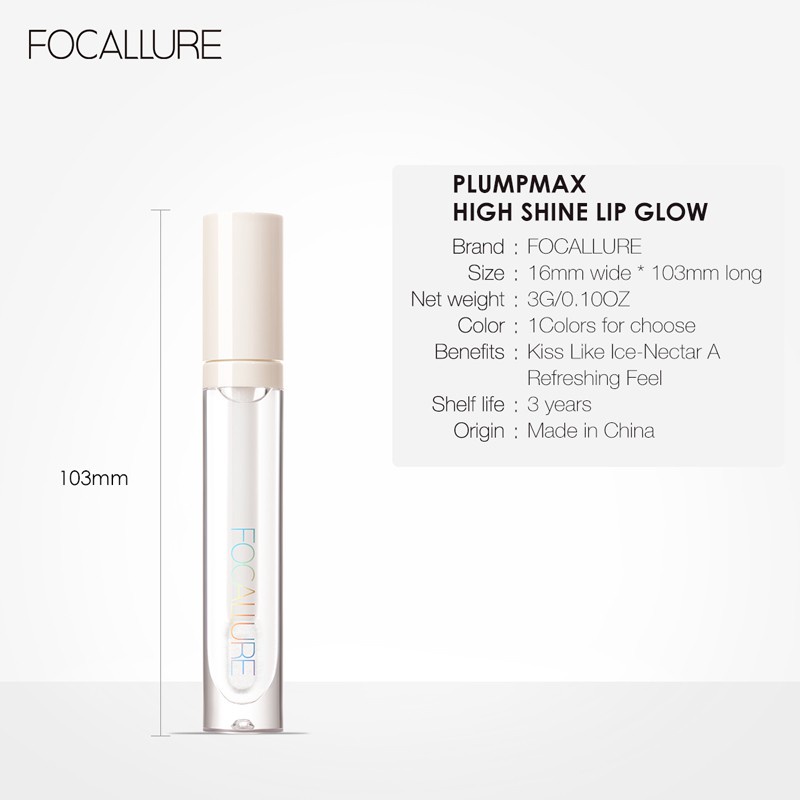 FOCALLURE PLUMPMAX LIP GLOSS Shimmer Glossy Makeup - Kosmetik FA153