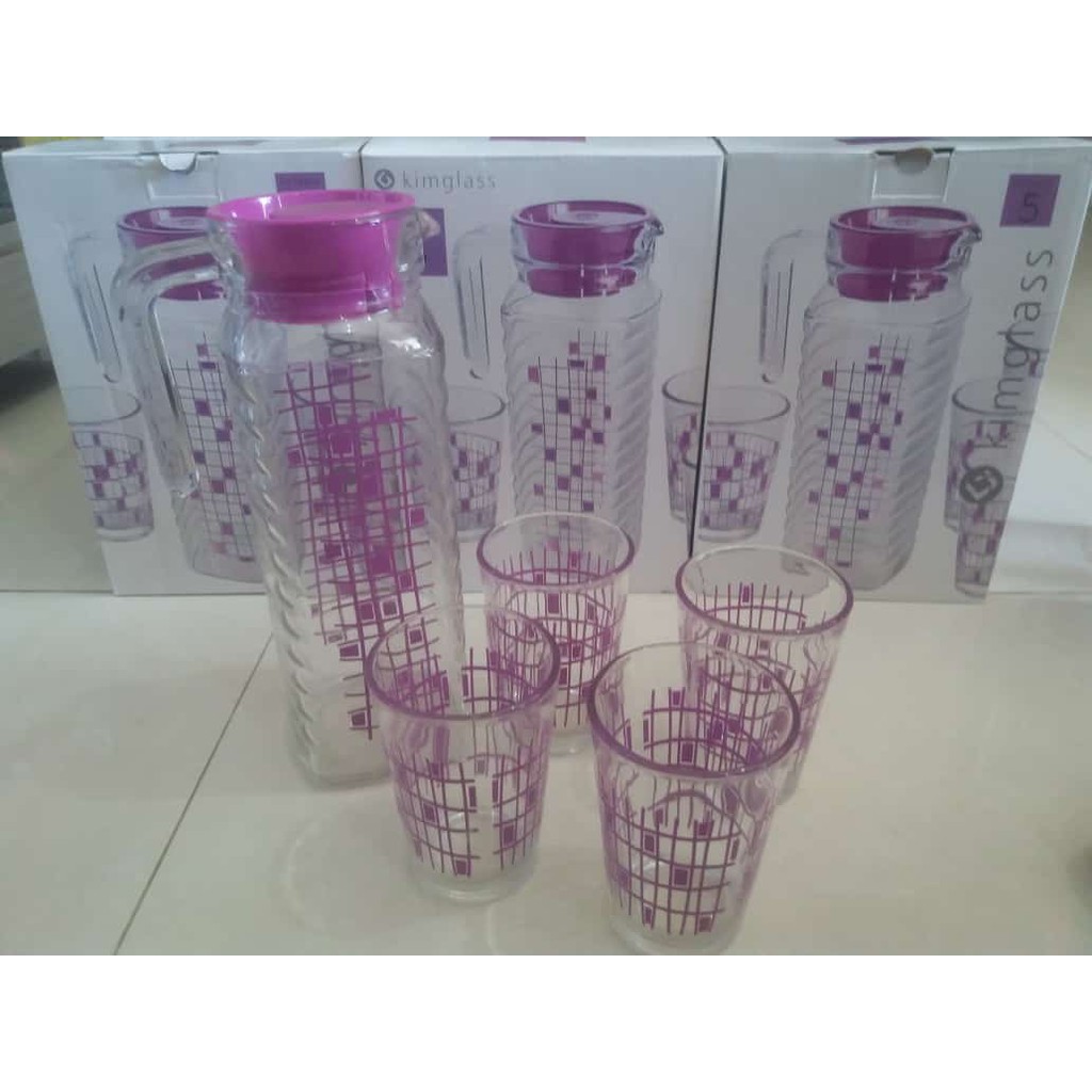 Kim Glass Teko Set Eifel isi 4 Gelas 1 Teko Free Bubble Kim Glass Teko Set Eifel isi 4 Gelas 1 Teko Free Bubble