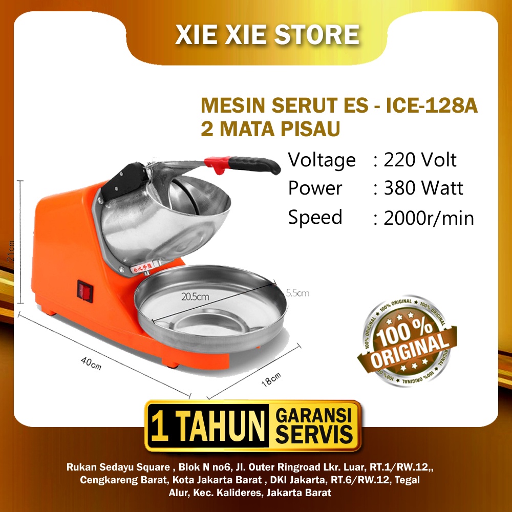 MESIN SERUT ES SALJU LISTRIK ES BATU (ICE CRUSHER) 380W (2 PISAU)