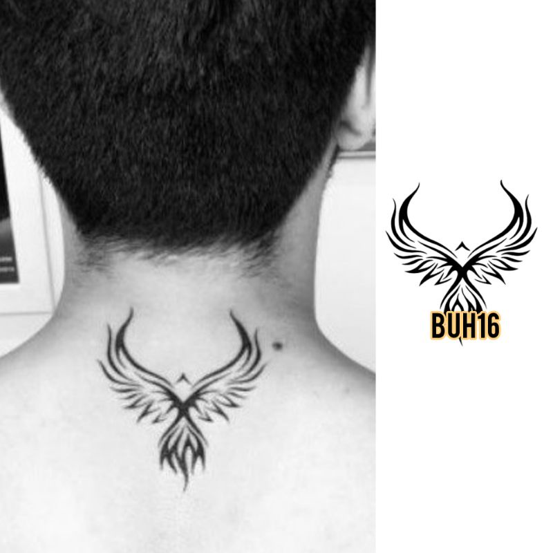 Tato Temporer Burung Flying Bird Tato Burung Stiker Tato Minimalis - BUH16