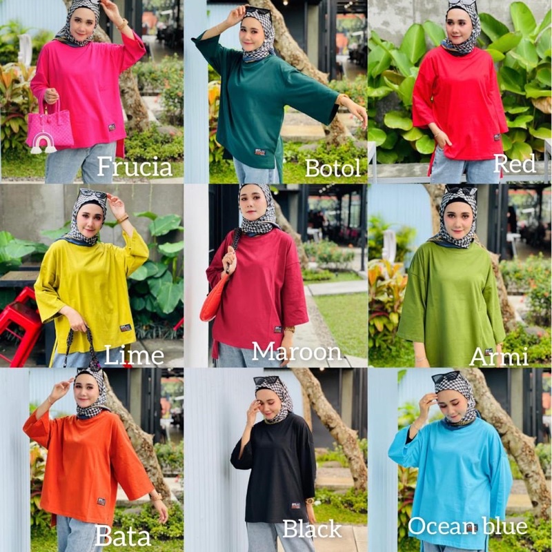 kaos gyl oversize longback polos