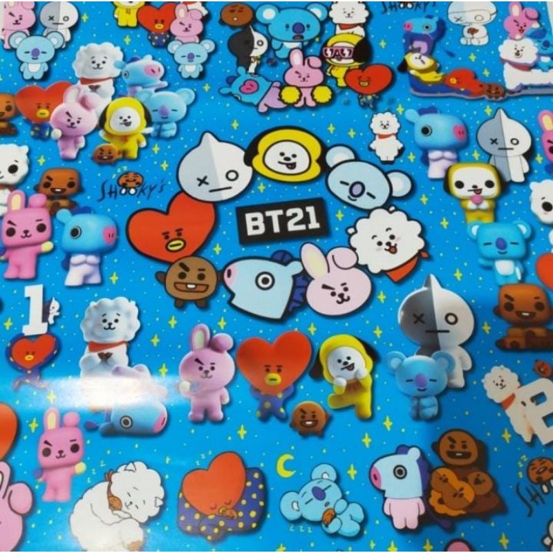 

kertas kado motif bt21 / kertas kado motif