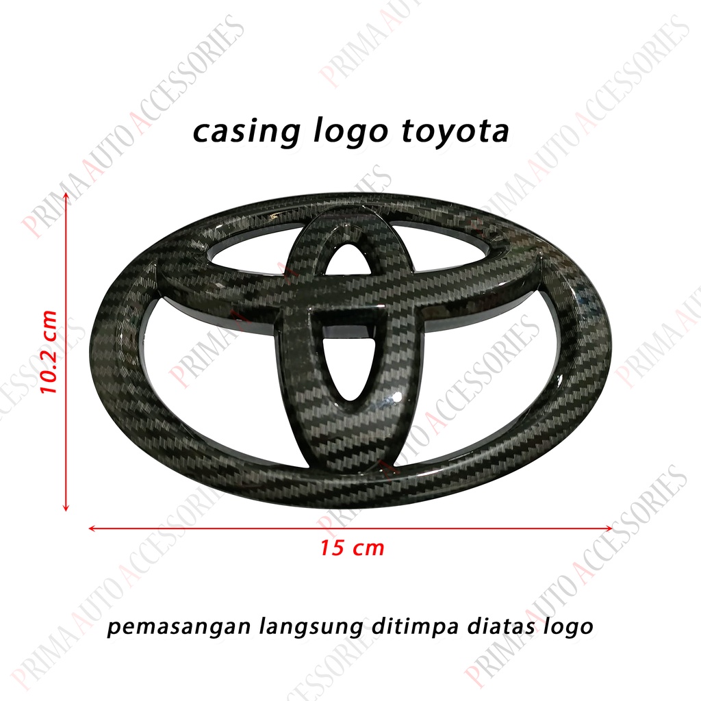 Casing Logo Toyota Carbon 15 cm