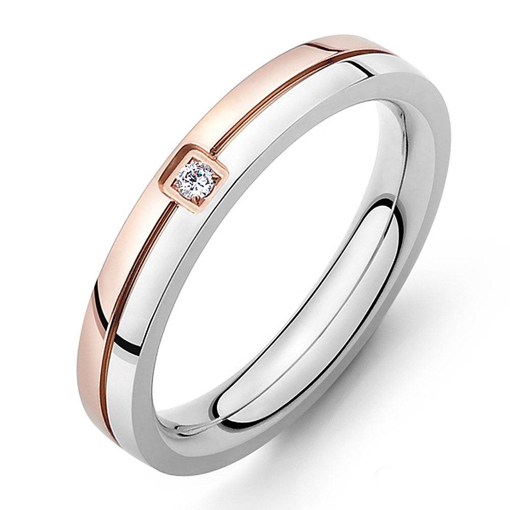 Cincin Couple Tunangan Nikah Kawin Ukir Nama Gold Titanium