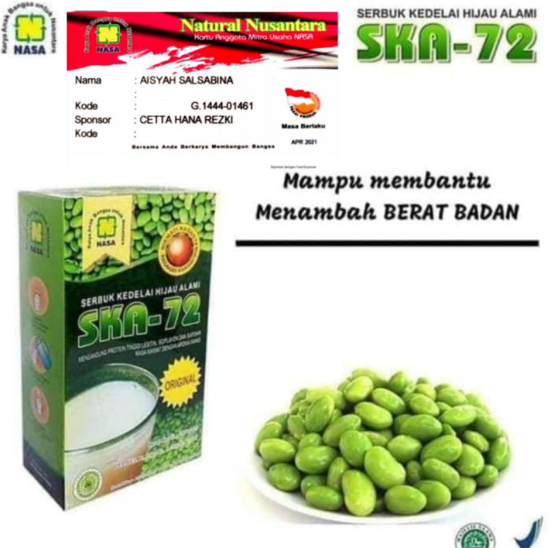 

SUSU KEDELAI ALAMI ORGANIK NASA SKA-72 SKAO PENGGEMUK BADAN MAGH