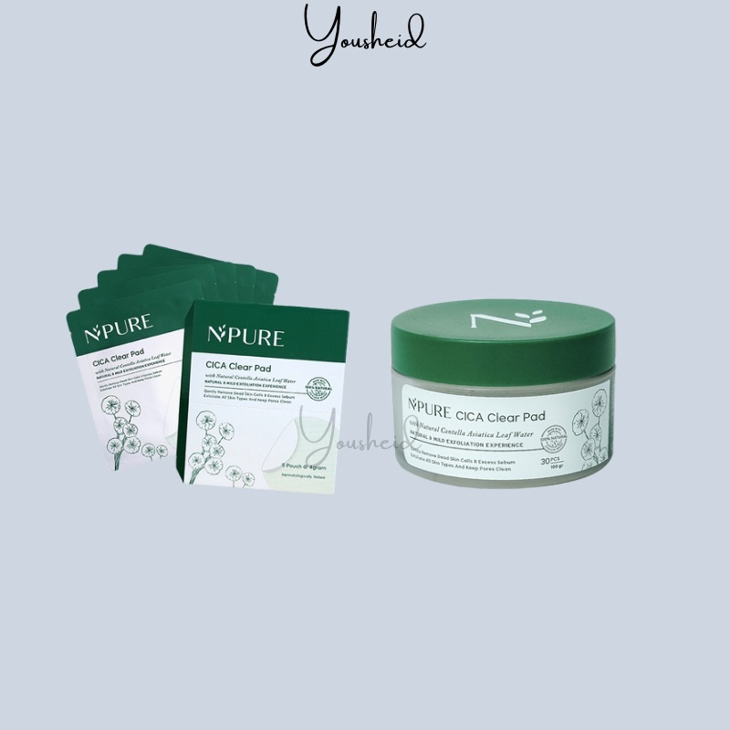 npure cica clear pad exfoliating pads