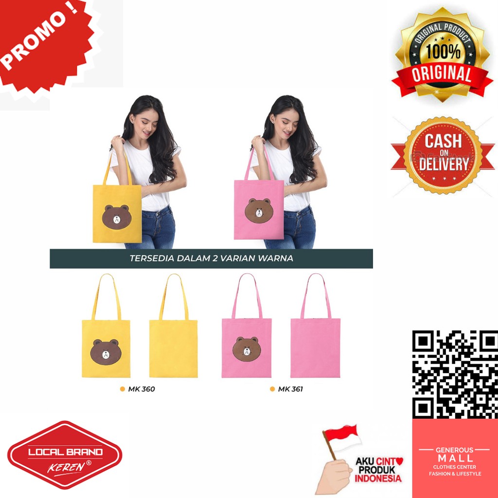 Tas Totebag Wanita Miskha MK 360 Brand Lokal Original Murah