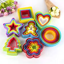 Set Cetakan Kue Kering Isi 5 - Cetakan Cutter Bentuk Kotak - Cetakan Kue Kering Cutter Cookies Bento Bahan Plastik Anti Lengket