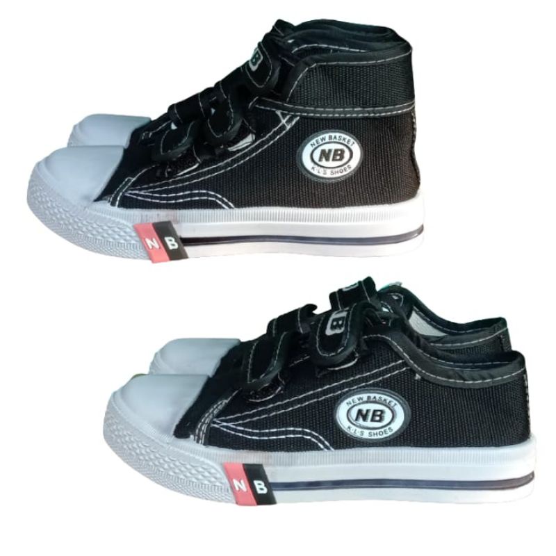 Sepatu Sekolah Anak Nb Hitam putih Sepatu Sneakers Anak
