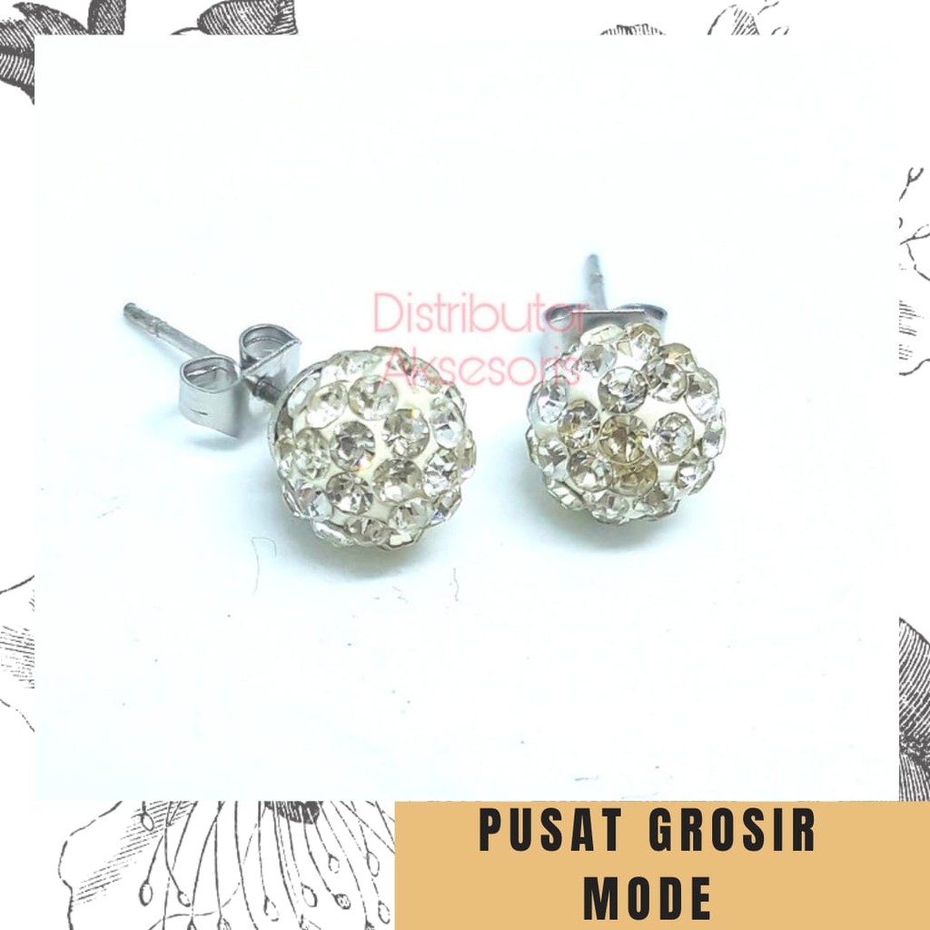 Anting Crystal Titanium ANTI KARAT SELAMANYA PGM AT15