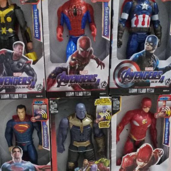 ❉ Mainan musik dan jumbo avengers super heroes spiderman thor hulk thanos ironman superman batman ➲