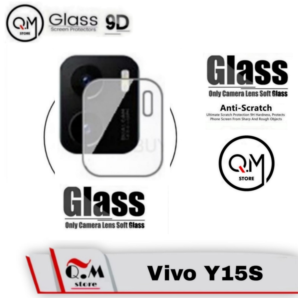 Tempered Glass Camera Vivo Y15S Pelindung Camera Anti Gores Screen Guard Full 9D