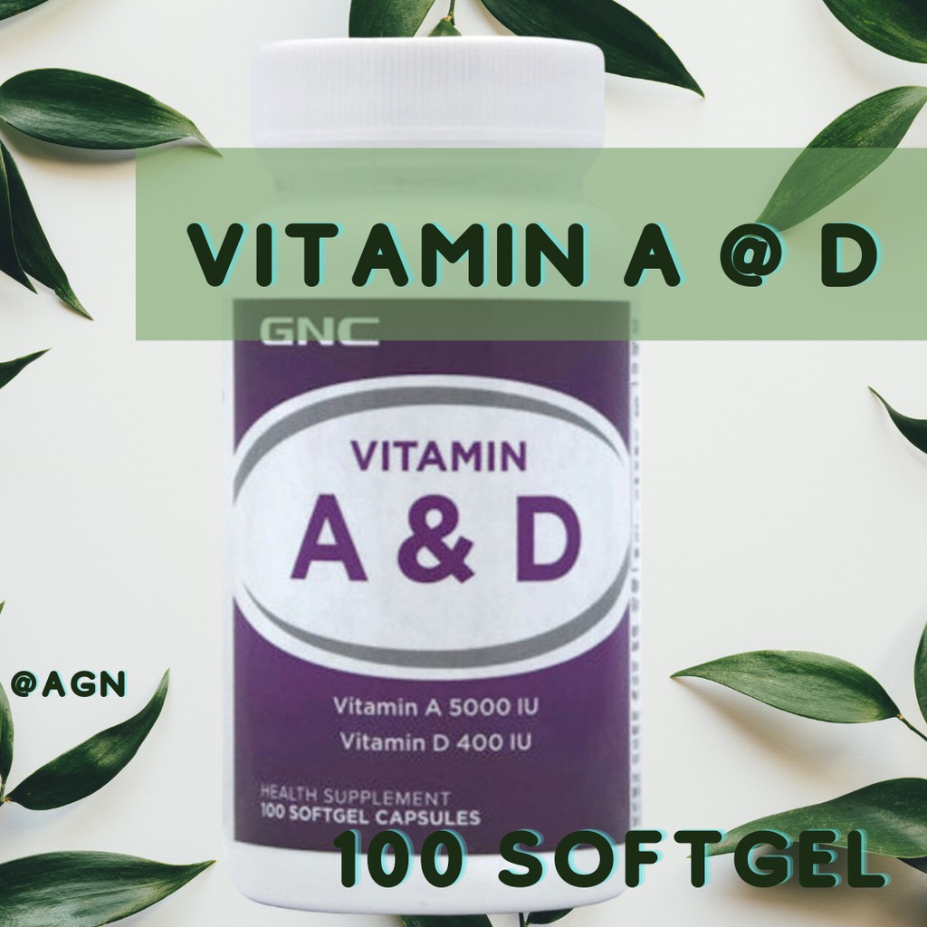 GNC Vitamin A 5000 IU & Vitamin D 4000 IU 100 Softgels