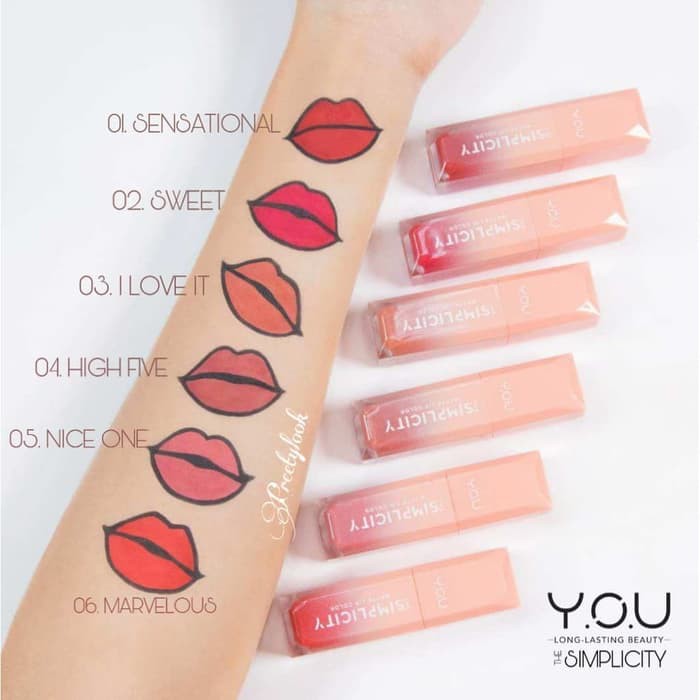 ❤️GROSIR❤️ Y.O.U THE SIMPLICITY LIP CREAM by you