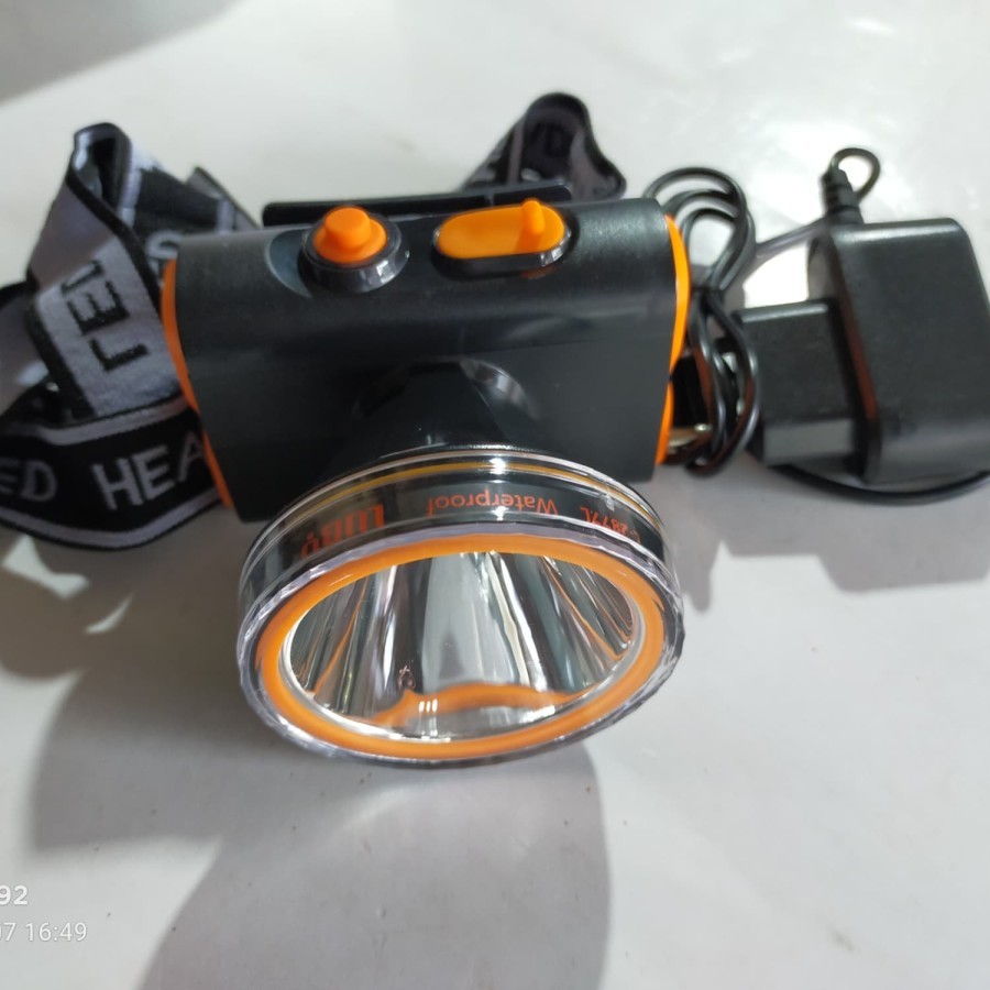 Senter Kepala Luby 2877 Headlamp Head Lamp 15 W Watt Waterproof Ibiza